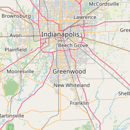 Service area map center Indianapolis